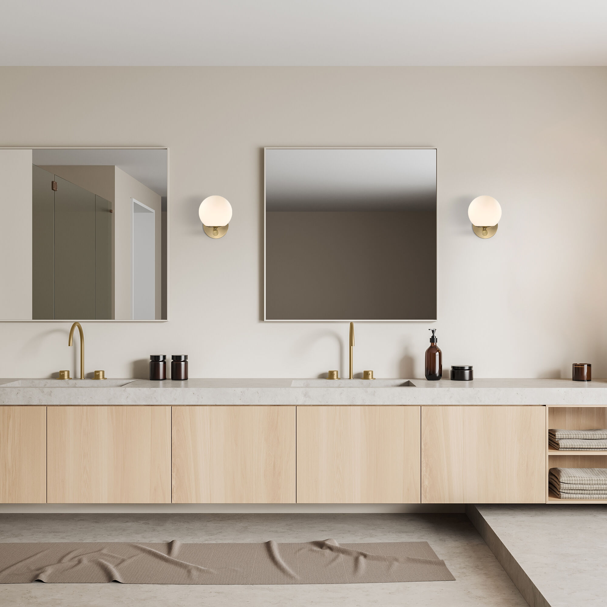 Crown Heights 1 Light 6 inch Brushed Gold Wall Sconce Wall Light in Etched